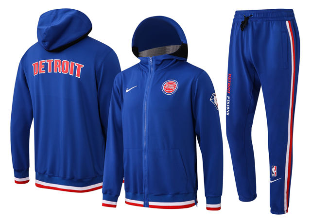 ENSEMBLE DETROIT PISTONS (SURVÊTEMENT VESTE À CAPUCHE + PANTALON JOGGING)