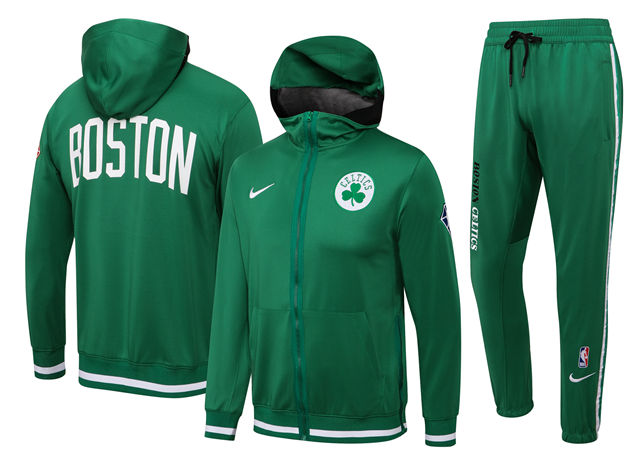 ENSEMBLE BOSTON CELTICS (SURVÊTEMENT VESTE À CAPUCHE + PANTALON JOGGING)